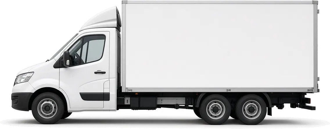 Kastenwagen in der Seitenansicht