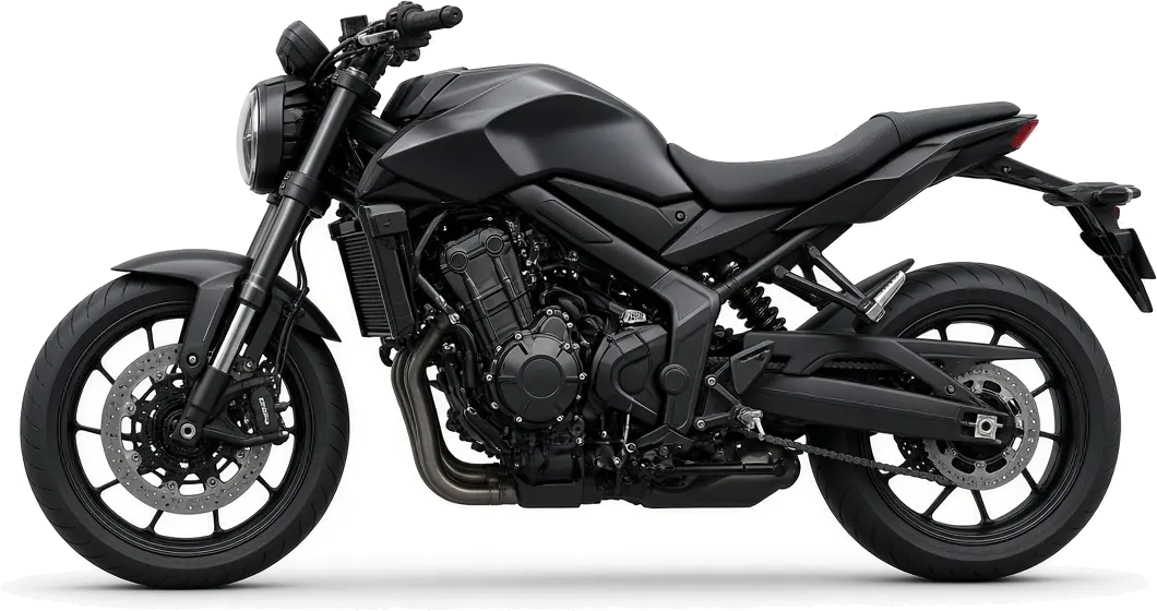 Motorrad in der Seitenansicht
